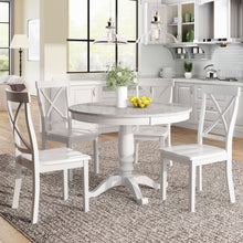 Load image into Gallery viewer, 5 Pieces Dining Table And Chairs Set For 4 Persons, Kitchen Room Solid Wood Table With 4 Chairs