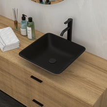Load image into Gallery viewer, Artistic Vessel Sink With Faucet And Pop Up Drain - Matte Black