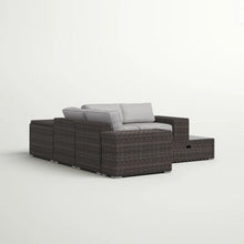 Load image into Gallery viewer, Modern Patio Rattan Sectional Set With Cushions