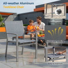 Load image into Gallery viewer, Outdoor Patio Chairs, Ergonomic (Set of 6) - Gray