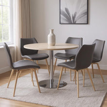 Load image into Gallery viewer, Upholstered Dining Side Chairs (Set of 4) - Gray / Silver