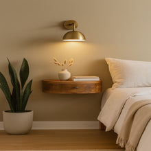 Load image into Gallery viewer, Wall Mounted Rounded Nightstand - Oak