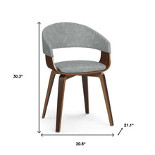 Load image into Gallery viewer, Wood Dining Parsons Chair - Gray / Walnut