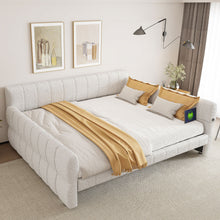 Load image into Gallery viewer, Upholstered Platform Bed With USB Charging