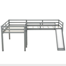 Load image into Gallery viewer, L Shaped Loft Bed With Ladder And Slide