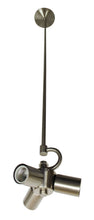 Load image into Gallery viewer, Bulb Three Light Metal Chandelier - Nickel