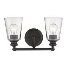 Load image into Gallery viewer, Two Light Glass Shade Wall Sconce - Antique Bronze