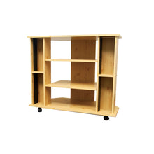 Load image into Gallery viewer, Open Shelving TV Stand - Wood Brown
