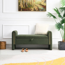 Load image into Gallery viewer, Modern Teddy Upholstered Large Bed End Bench With Arms And Storage