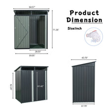 Load image into Gallery viewer, Outdoor Metal Storage Shed Transparent Plate