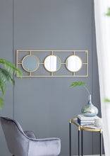Load image into Gallery viewer, 3 Mirror Piece Wall Mirror InRectangular Frame, Home Wall Decor For Bedroom Living Room