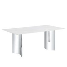 Load image into Gallery viewer, Modern Minimalist Dining Table With Marble Glass Top
