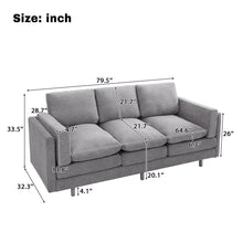 Load image into Gallery viewer, 3 Seater Sofa With Dual Layer Seat Cushions