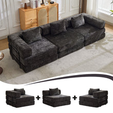 Load image into Gallery viewer, Convertible Floor Sofa Bed, Boneless Modular Sectional Sofa For Living Room