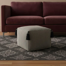 Load image into Gallery viewer, Square Cotton Ottoman - Gray