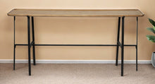 Load image into Gallery viewer, Solid Wood Trestle Console Table - Brown And Black