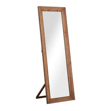 Load image into Gallery viewer, Wood Freestanding Ornate Framed Accent Mirror - Brown