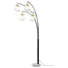 Load image into Gallery viewer, Marcos - Hanging Crystal Arc Tree Floor Lamp With Sculptural Frame - Black