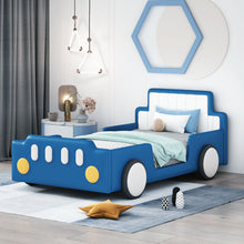 Load image into Gallery viewer, Race Car Shaped Platform Bed With Wheels