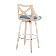 Load image into Gallery viewer, Charlotte - Farmhouse Fixed Height Bar Stool With Swivel And Round Footrest (Set of 2)