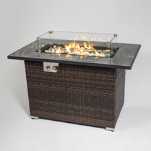 Load image into Gallery viewer, Outdoor Fire Pit Table, Propane Fire Table With - Espresso