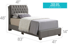 Load image into Gallery viewer, Tufted Upholstered Bed