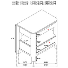 Load image into Gallery viewer, Verona - 2 Drawer Bedside Table With Hidden Storage - Walnut