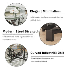 Load image into Gallery viewer, 3 Piece Coffee Table Set With Tempered Glass Surface - Black