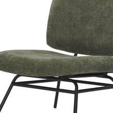 Load image into Gallery viewer, Chenille Metal Slipper Chair - Green / Black