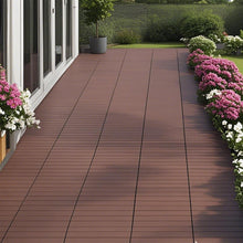 Load image into Gallery viewer, Plastic Interlocking 44 Pack Patio Deck Tiles, Square Waterproof Outdoor All Weather Use