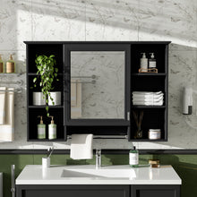 Load image into Gallery viewer, 3 In 1 Modern Bathroom Mirror Cabinet With Adjustable Shelf, Soft Close Door, High Definition Mirror & Towel Bar