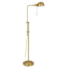 Load image into Gallery viewer, Adjustable Floor Lamp With Bronze Dome Shade - Brass