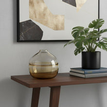 Load image into Gallery viewer, Ombre Round Table Vase - Clear / Brown