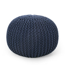 Load image into Gallery viewer, Bordeaux - Knitted Round Pouf Ottoman, Floor Cushion
