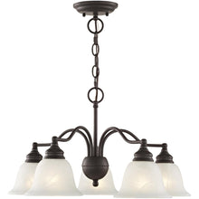 Load image into Gallery viewer, Dimmable Five Light Chandelier With Shades - Bronze