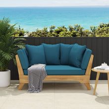 Load image into Gallery viewer, Outdoor Acacia Wood Expandable Daybed With Cushions