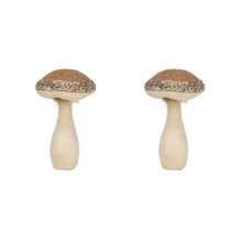 Load image into Gallery viewer, Mushroom Holiday Ornament, For Harvest Festival Fall Festival & Thanksgiving Table Decorations (Set of 2) - Beige / Light Brown