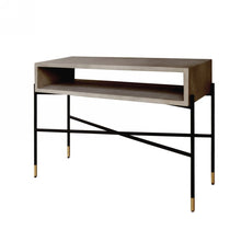 Load image into Gallery viewer, Concrete Console Table With Shelves - Gray And Black