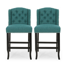 Load image into Gallery viewer, Vienna - Fabric Tufted Counter Stool With Nailhead Accents (Set of 2)
