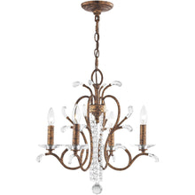 Load image into Gallery viewer, 19" Four Light Dimmable Chandelier With Shades - Bronze