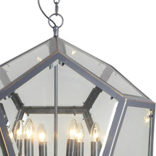 Load image into Gallery viewer, Unique Statement Six Light Metal Chandelier With Shades - Clear