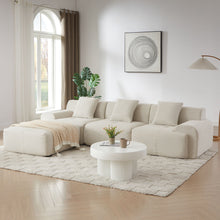 Load image into Gallery viewer, L Shaped Modular Sectional Sofa Corduroy And Movable Ottoman