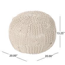 Load image into Gallery viewer, Bordeaux - Knitted Round Pouf