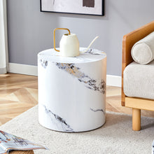 Load image into Gallery viewer, Elegant Cylindrical Table With Patterned Design For Versatile Use - White