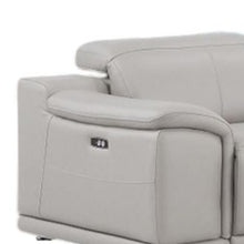 Load image into Gallery viewer, Leather Modular L Shaped Seven Piece Corner Sectional With Console - Ash / Gray