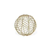 Load image into Gallery viewer, Hand Painted Decorative Orb Tabletop Sculpture (483226) - Gold