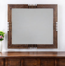Load image into Gallery viewer, Oak Reclaimed Rectangular Mirror - Dark Brown