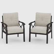 Load image into Gallery viewer, All-Weather Armchairs With Cushions, Modern Sculptural Design (Set of 2)