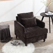 Load image into Gallery viewer, Modern Mid Century Wood Frame Armchair With Tufted Design