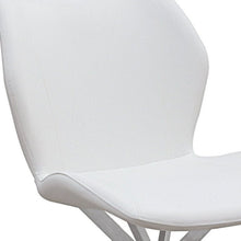 Load image into Gallery viewer, Upholstered Faux Leather Dining Side Chairs (Set of 4) - White / Silver